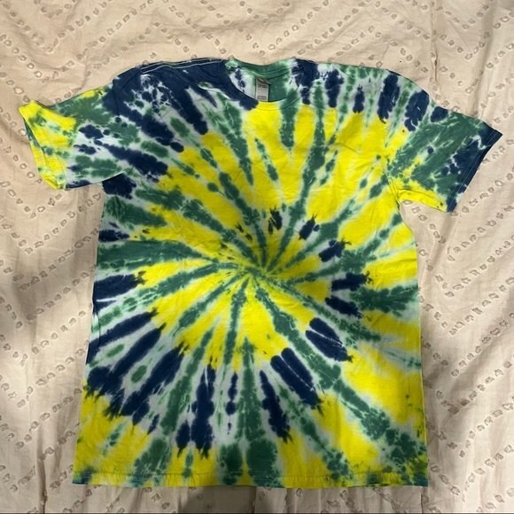 NEW Swirl Tie Dye Unisex Short Sleeve T Shirt Top Medium - Picture 2 of 6